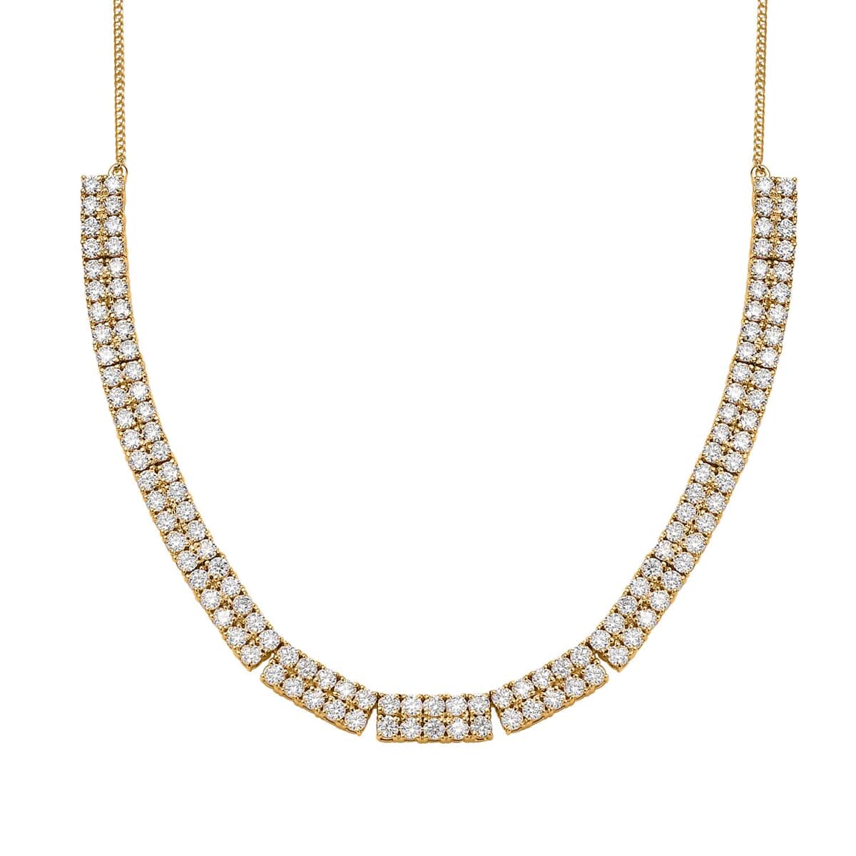 Moissanite 13.50 ctw Necklace in Vermeil Yellow Gold Over Sterling Silver 18 Inches image number 0