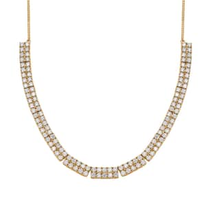 Moissanite 13.50 ctw Necklace in Vermeil Yellow Gold Over Sterling Silver 18 Inches