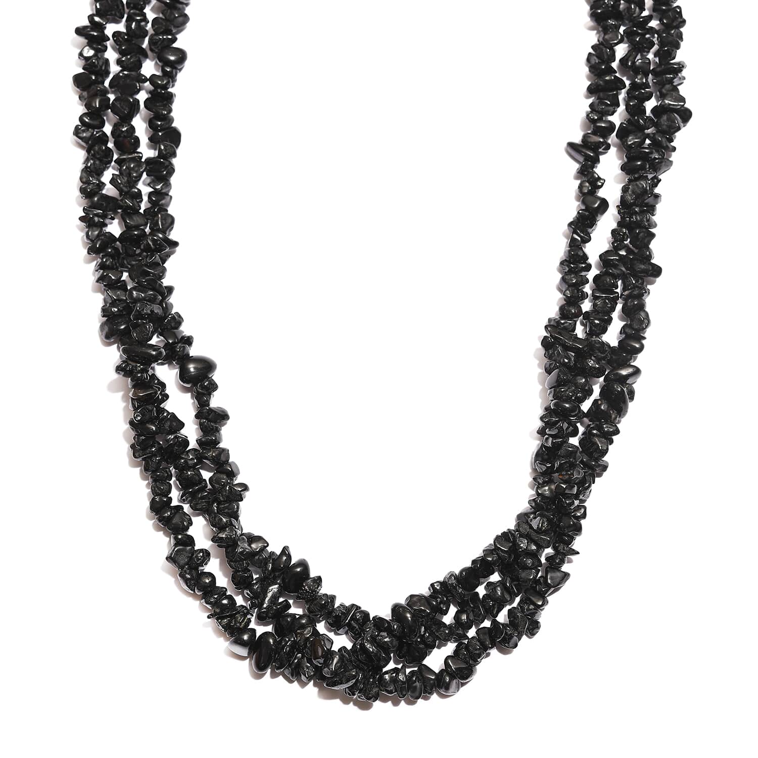 3 Black tourmaline store chunk necklace