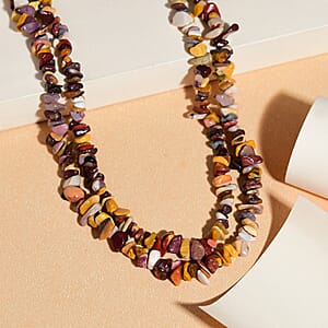 Mookaite Chips Necklace in Sterling Silver 20 Inches