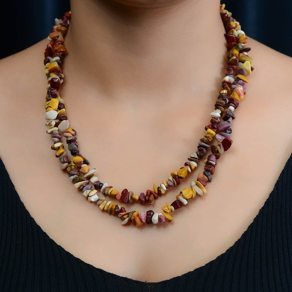 Mookaite Chips Necklace in Sterling Silver 20 Inches image number 2