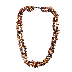 Mookaite Chips Necklace in Sterling Silver 20 Inches