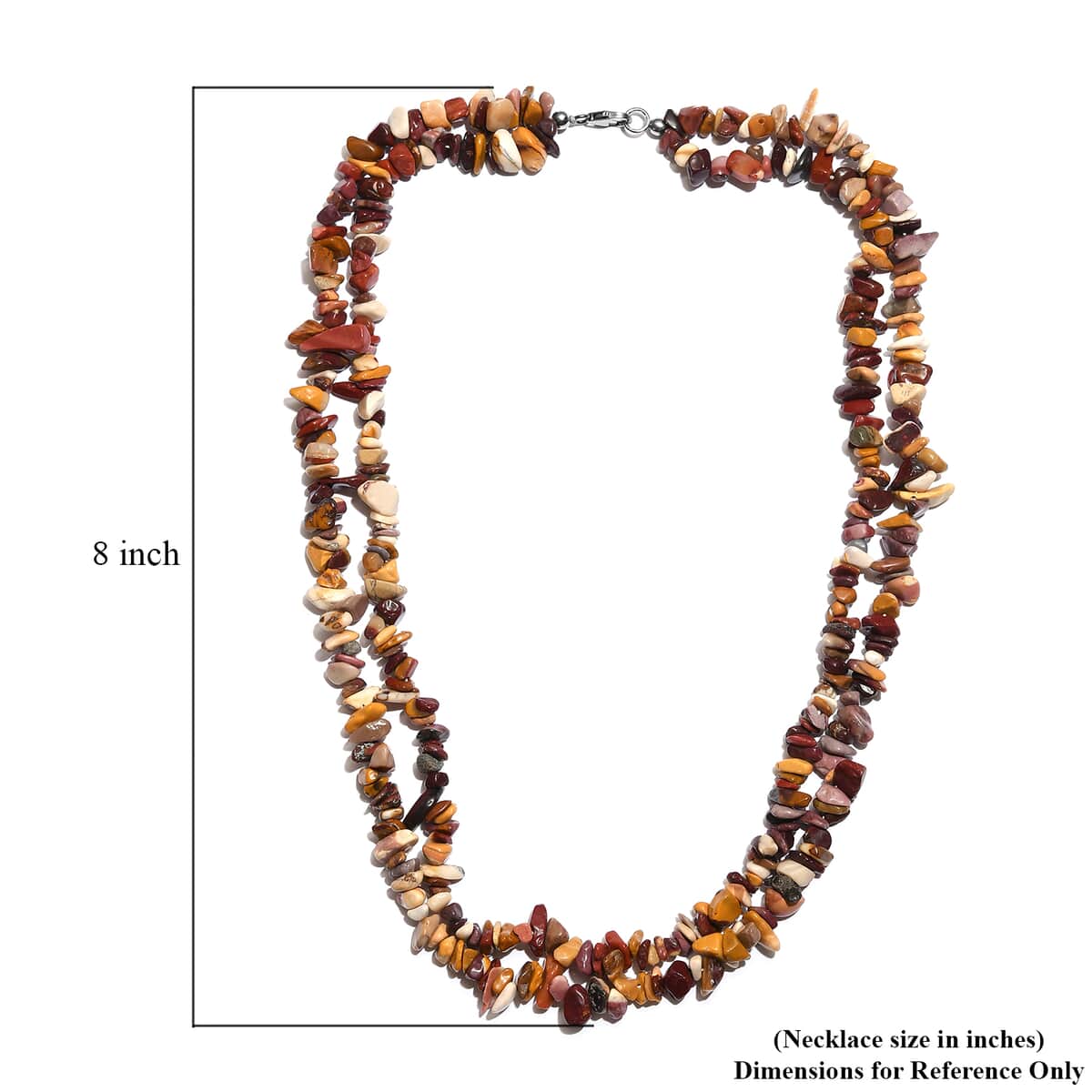 Mookaite Chips Necklace in Sterling Silver 20 Inches image number 5