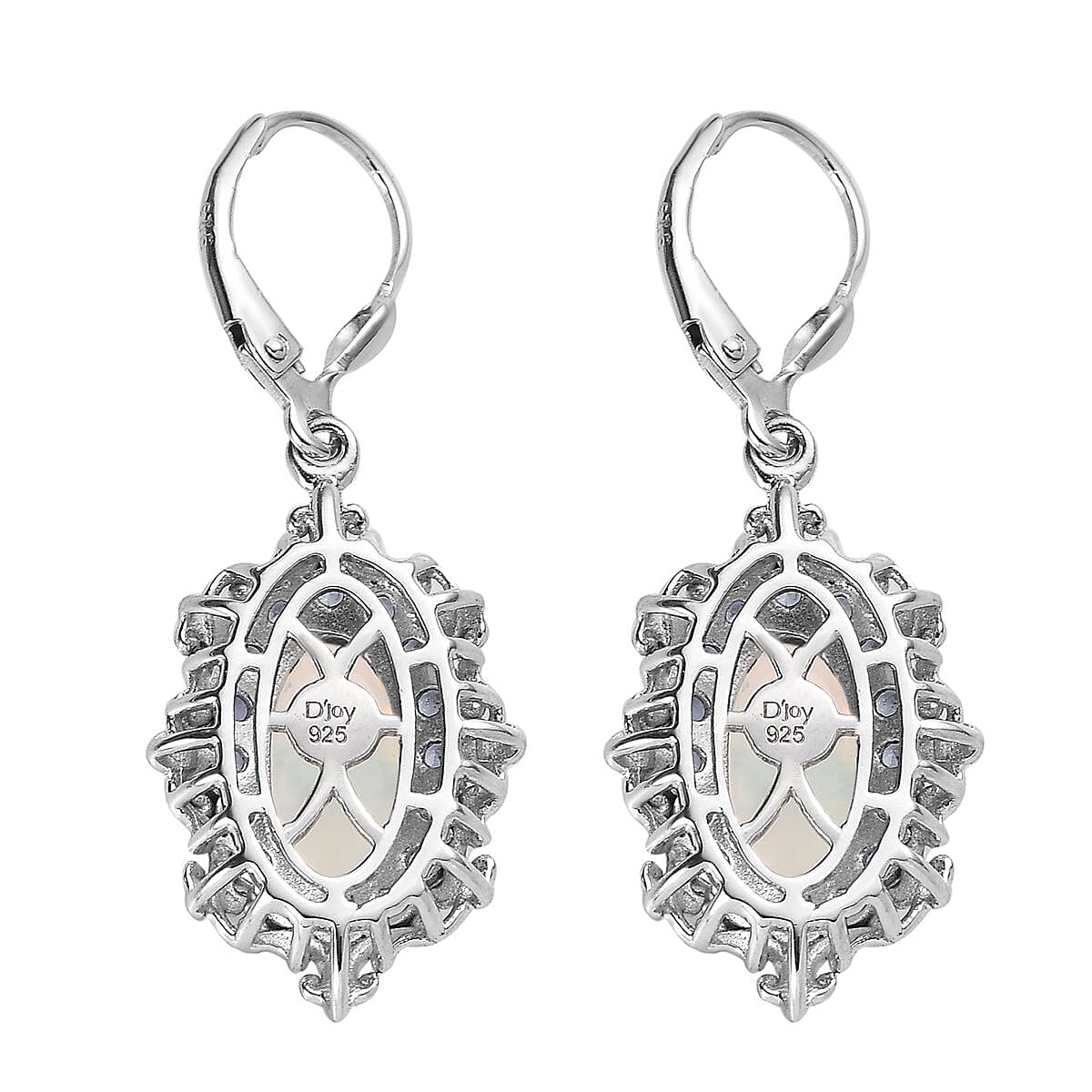 Premium Ethiopian Welo Opal and Tanzanite Lever Back Earrings in Vermeil YG and Platinum Over Sterling Silver 4.25 ctw
