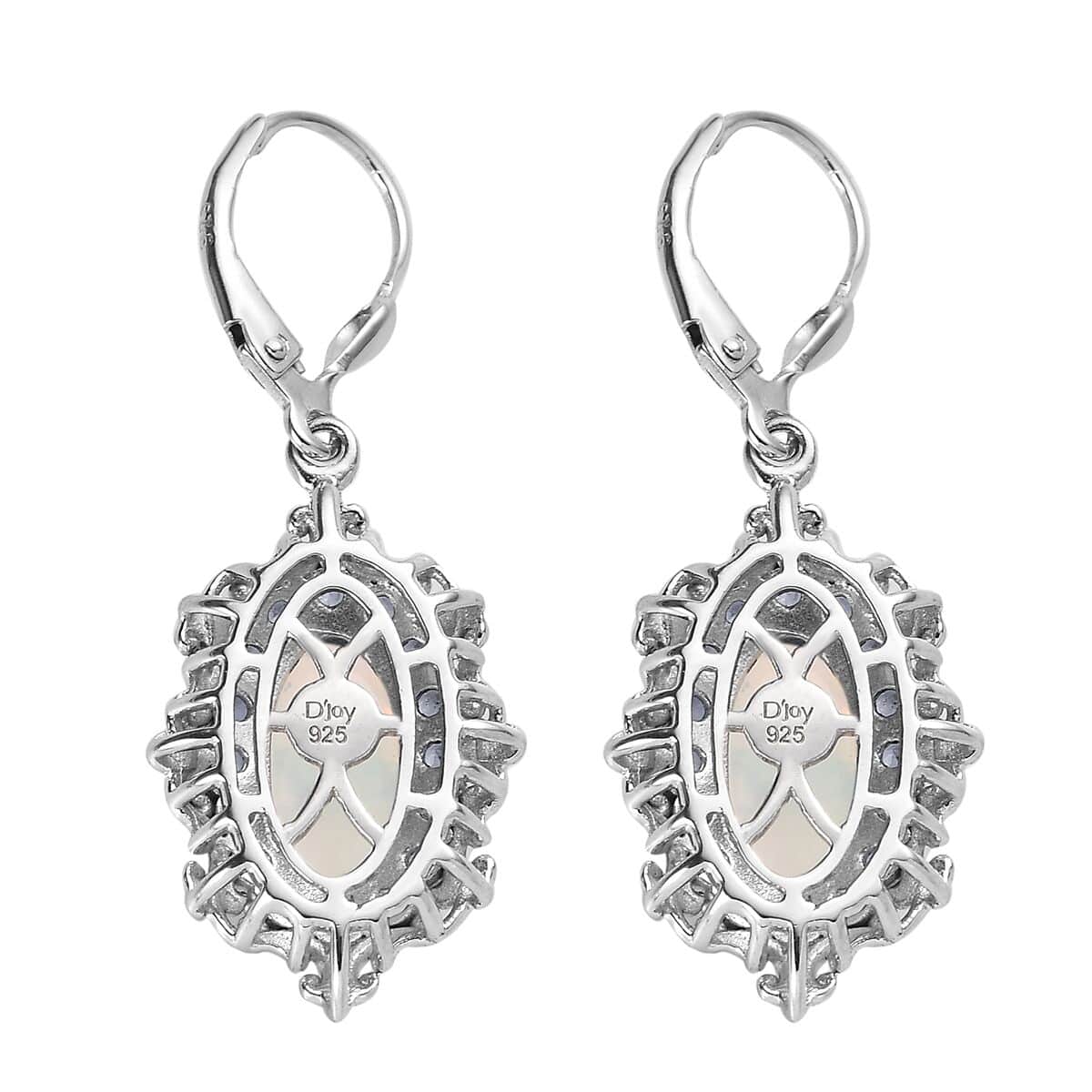 Premium Ethiopian Welo Opal and Tanzanite Lever Back Earrings in Vermeil YG and Platinum Over Sterling Silver 4.25 ctw image number 4