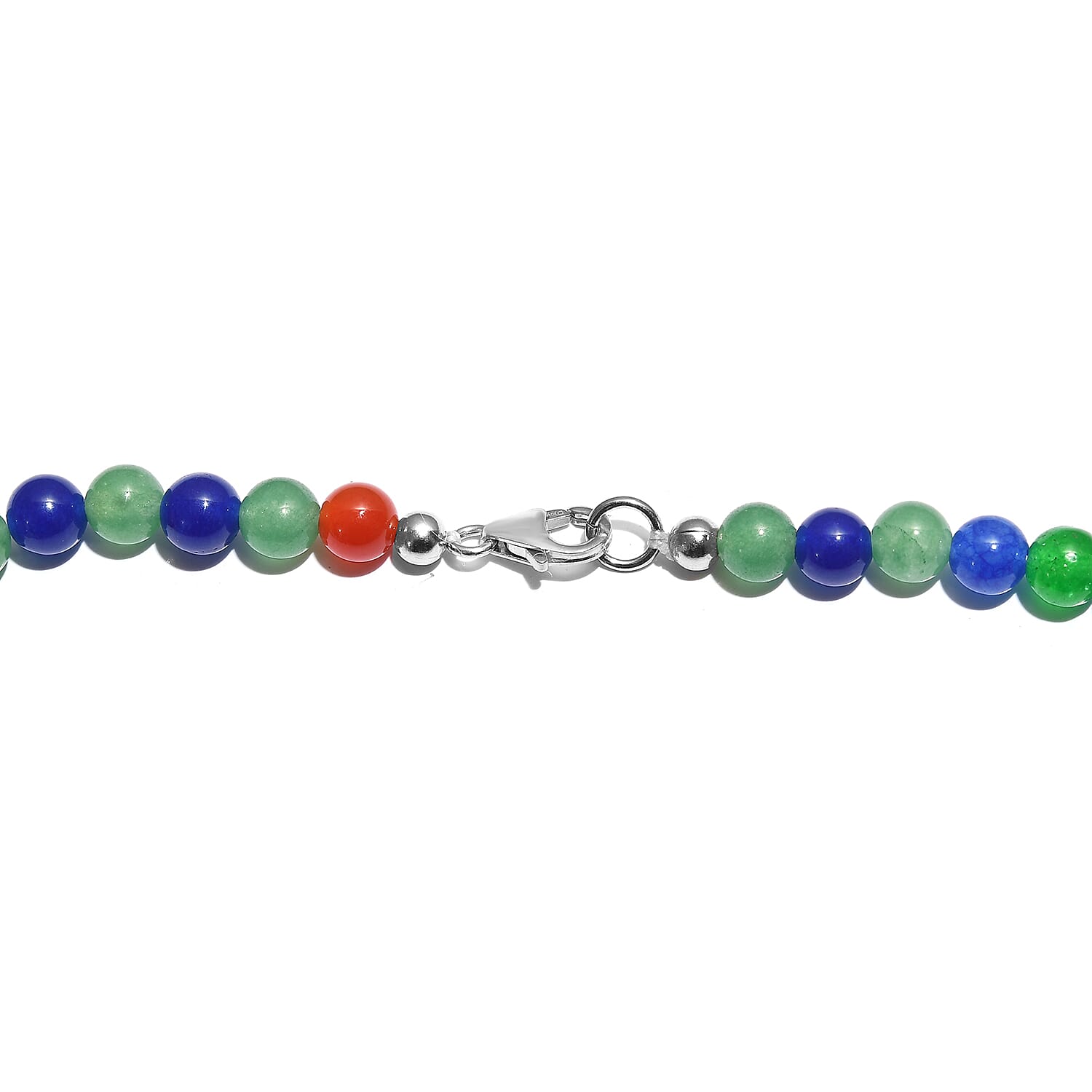 Multi Gemstone 253.00 ctw Beaded Necklace in Sterling Silver 20 Inches