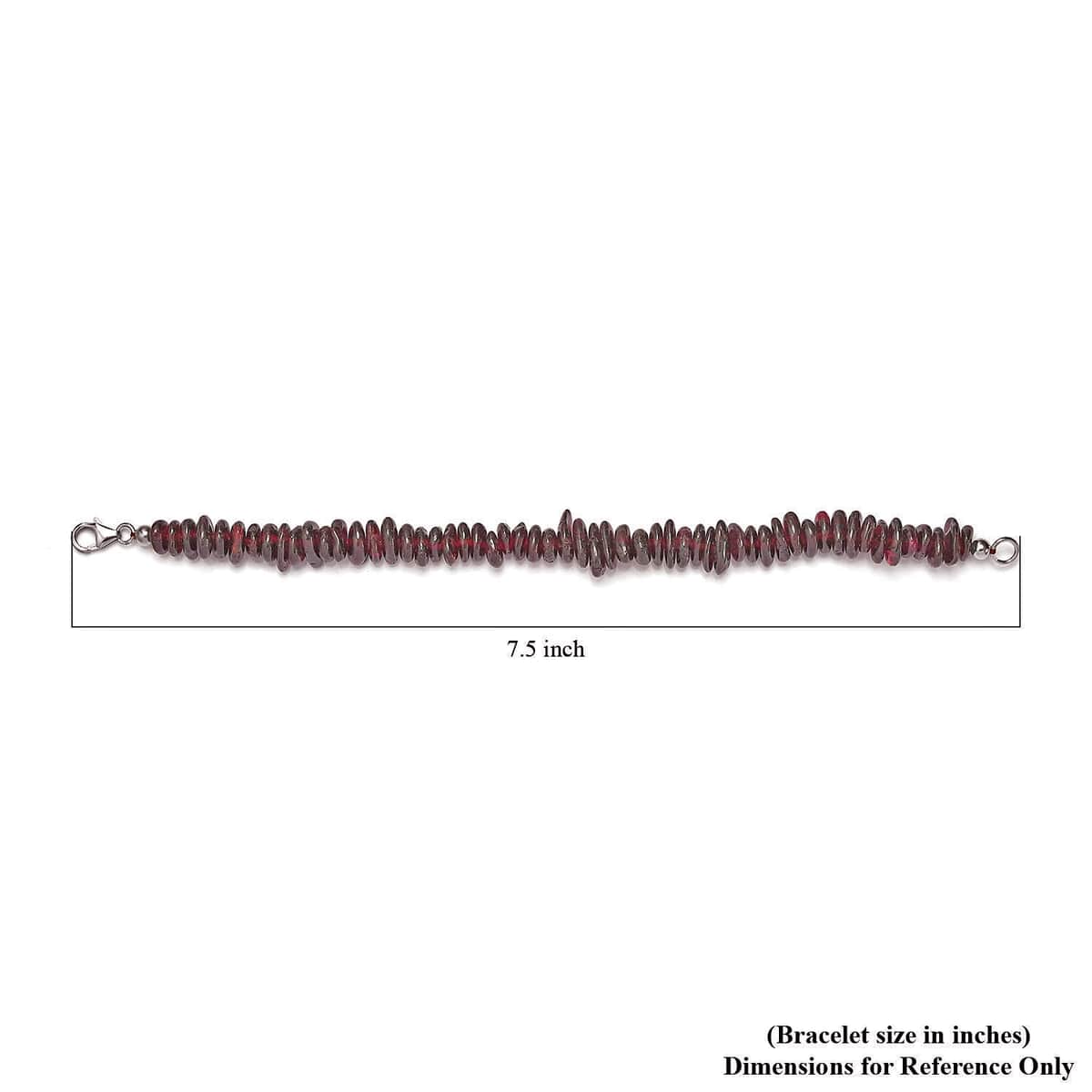 Orissa Rhodolite Garnet Chips Bracelet in Sterling Silver (7.25 In) 135.00 ctw image number 4