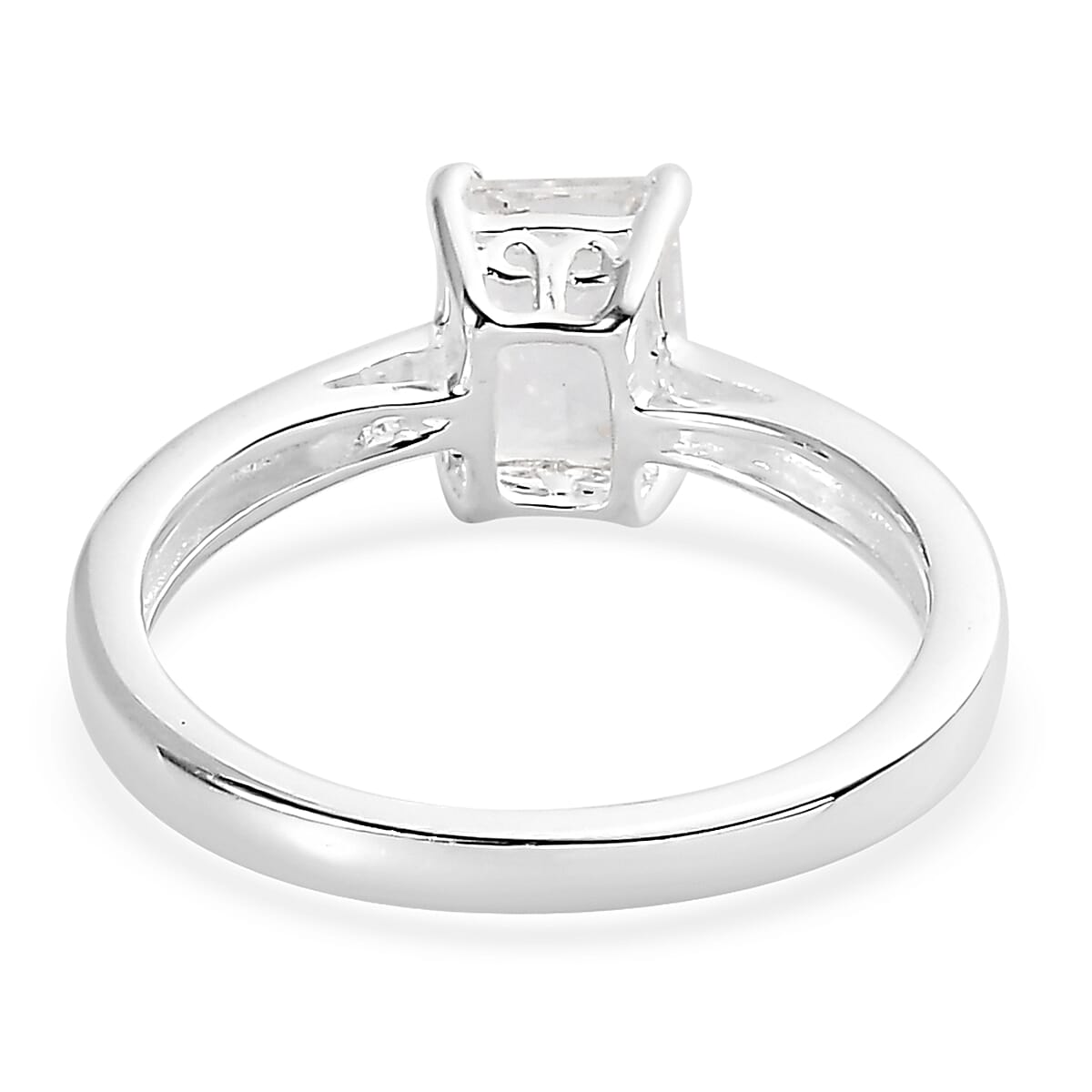 Radiant Cut Brazilian Petalite Solitaire Ring in Sterling Silver (Size 10.0) 0.75 ctw image number 4