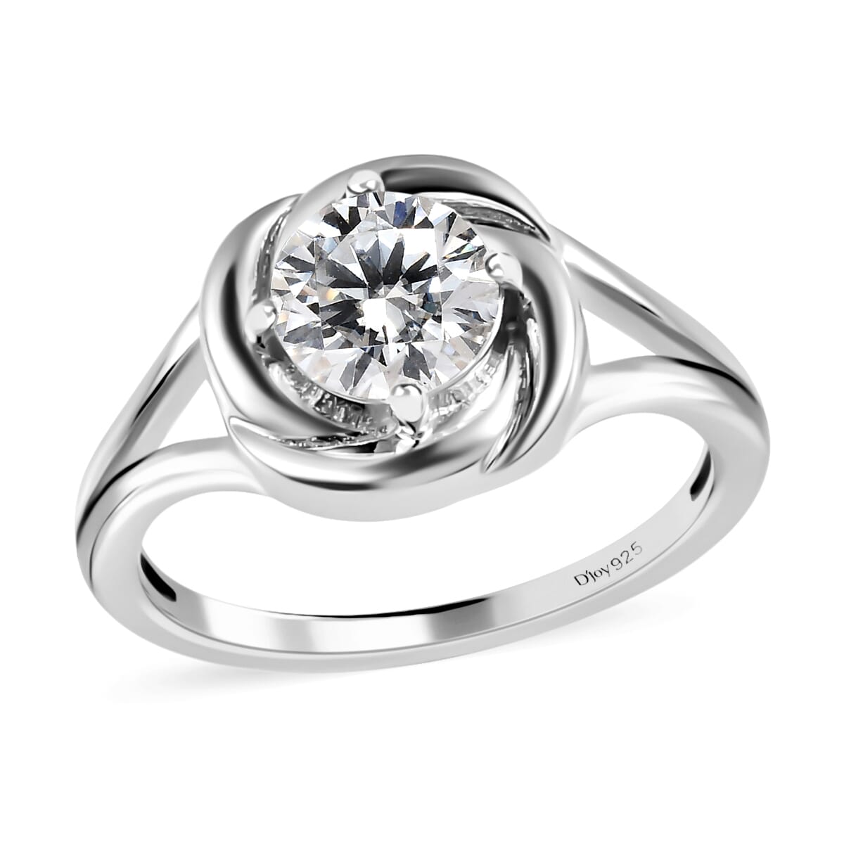 Moissanite Solitaire Ring in Platinum Over Sterling Silver (Size 10.0) 0.75 ctw image number 0