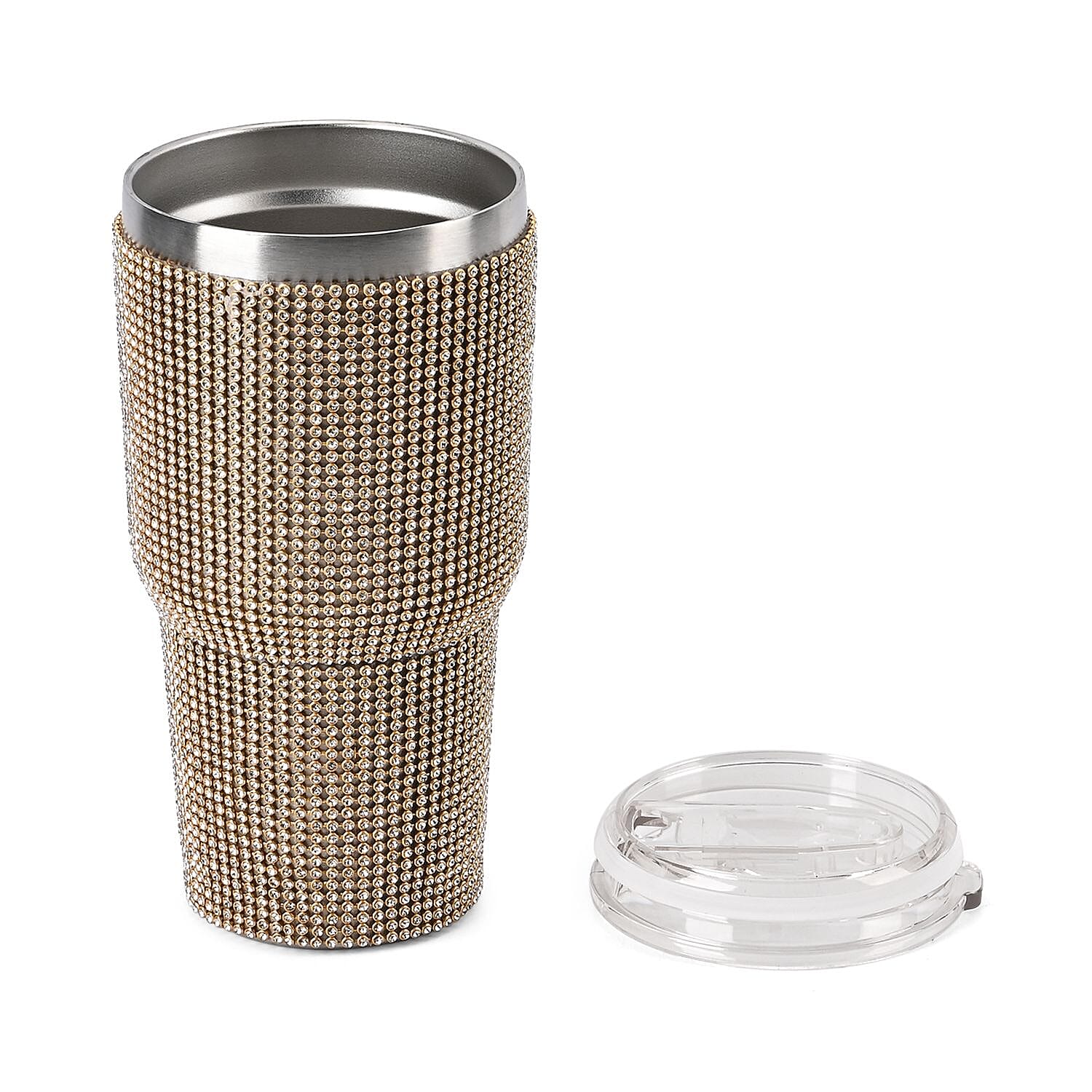 Champagne Crystal Double Walled Stainless Steel Mug 30oz