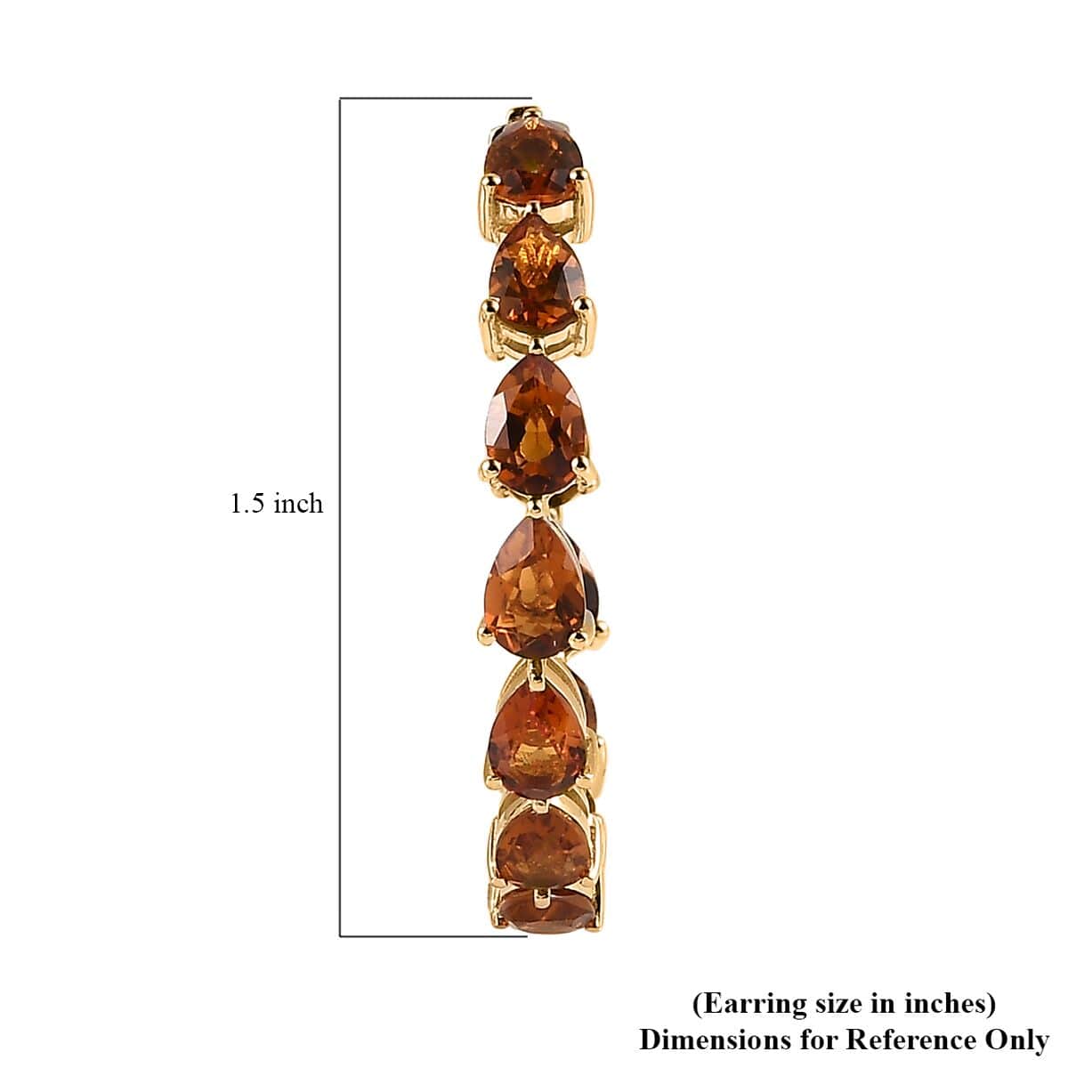 Santa Ana Madeira Citrine Inside Out Hoop Earrings in Vermeil Yellow Gold Over Sterling Silver 8.65 ctw image number 4