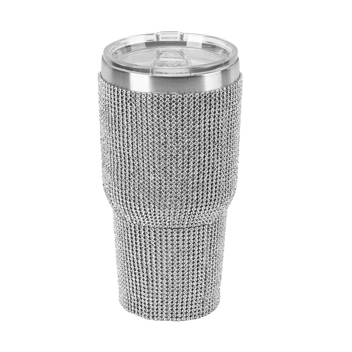 White Crystal Double Walled Stainless Steel Mug 30oz image number 0