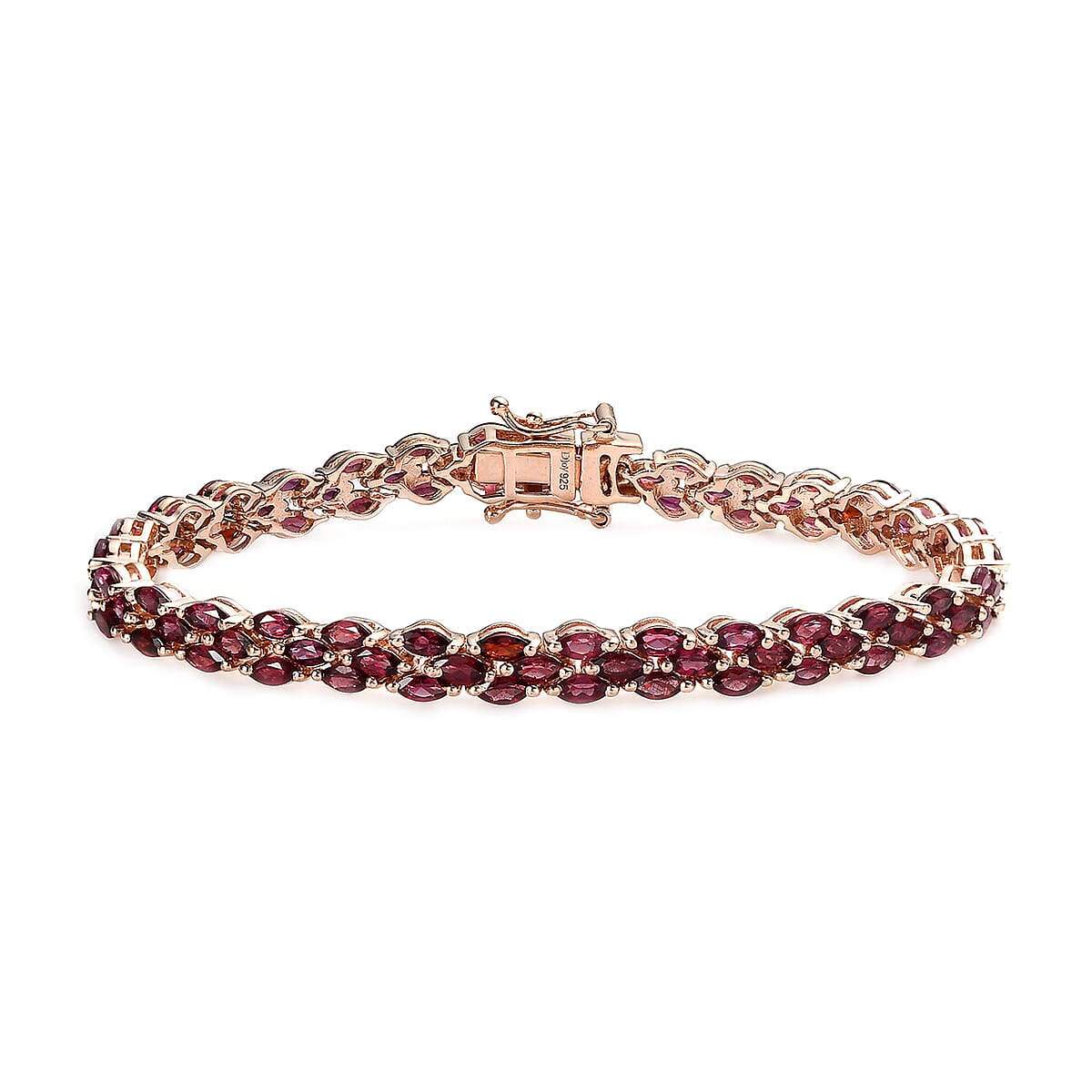 Anthill Garnet Bracelet in Vermeil Rose Gold Over Sterling Silver (6.50 In) 8.10 ctw image number 0