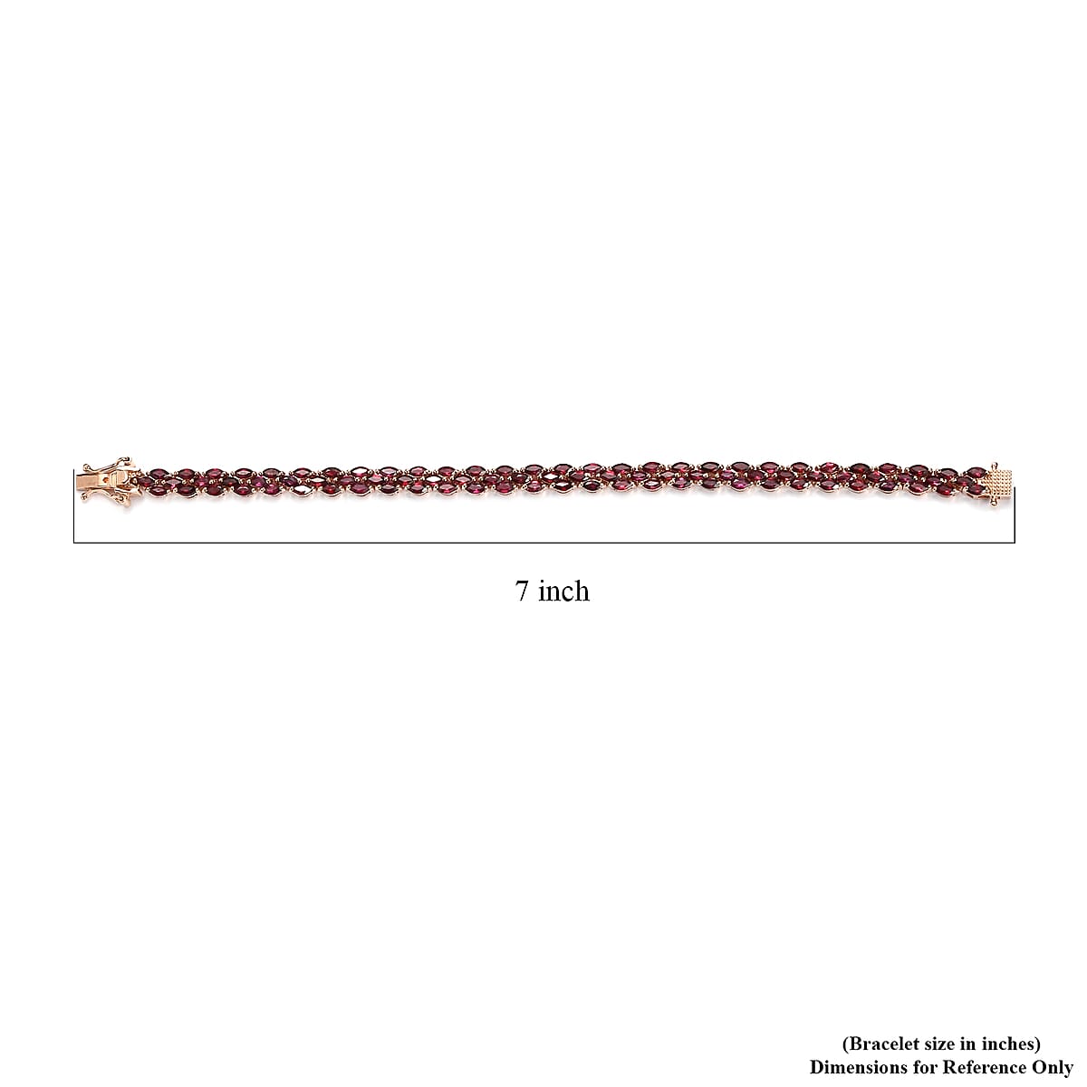 Anthill Garnet Bracelet in Vermeil Rose Gold Over Sterling Silver (6.50 In) 8.10 ctw image number 4