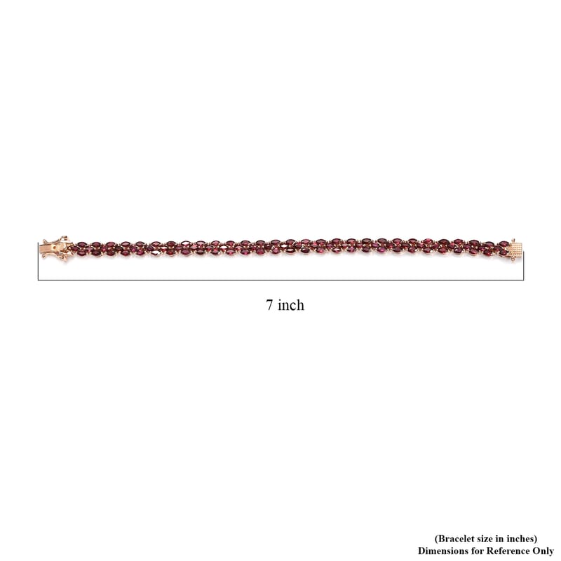 Anthill Garnet Bracelet in Vermeil Rose Gold Over Sterling Silver (6.50 In) 8.10 ctw