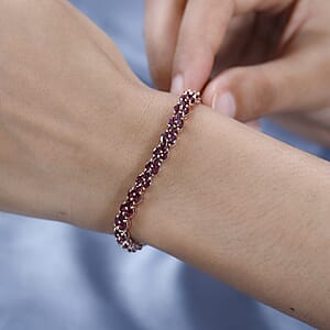 Anthill Garnet Bracelet in Vermeil Rose Gold Over Sterling Silver (7.25 In) 8.90 ctw