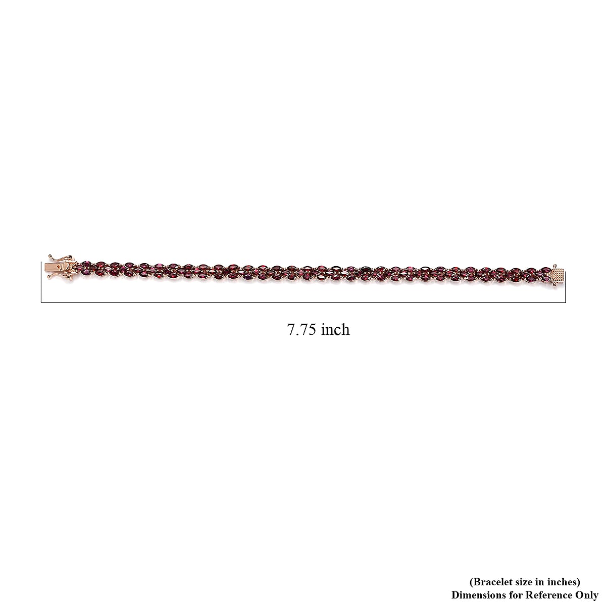 Anthill Garnet Bracelet in Vermeil Rose Gold Over Sterling Silver (7.25 In) 8.90 ctw image number 4