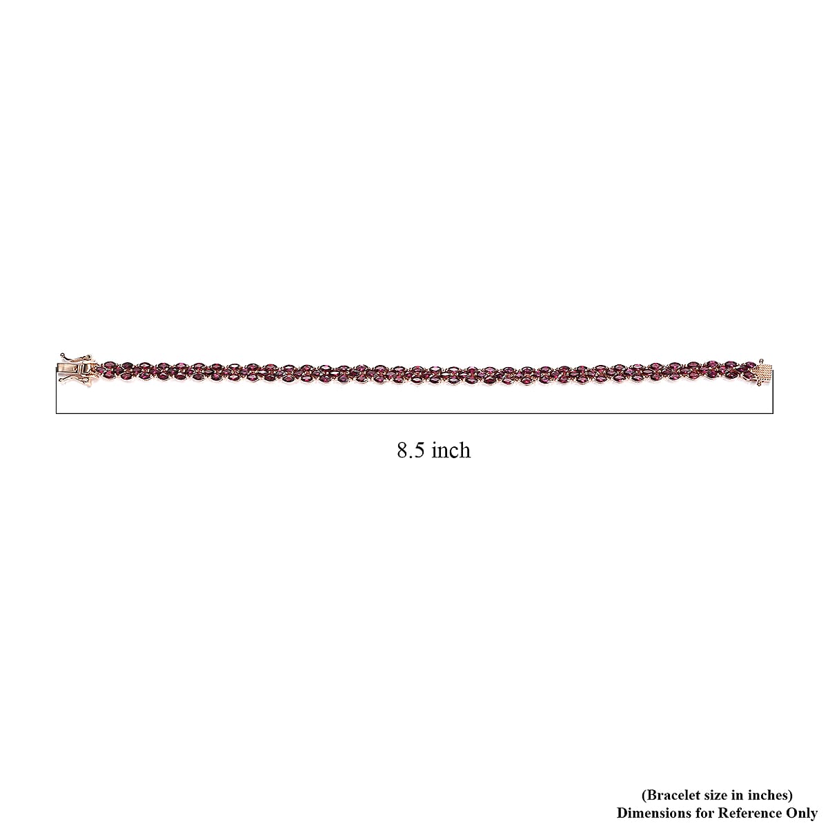 Anthill Garnet Bracelet in Vermeil Rose Gold Over Sterling Silver (8.00 In) 10.00 ctw image number 4