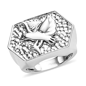 Karis White Diamond Men's Ring in Platinum Bond (Size 14.0)