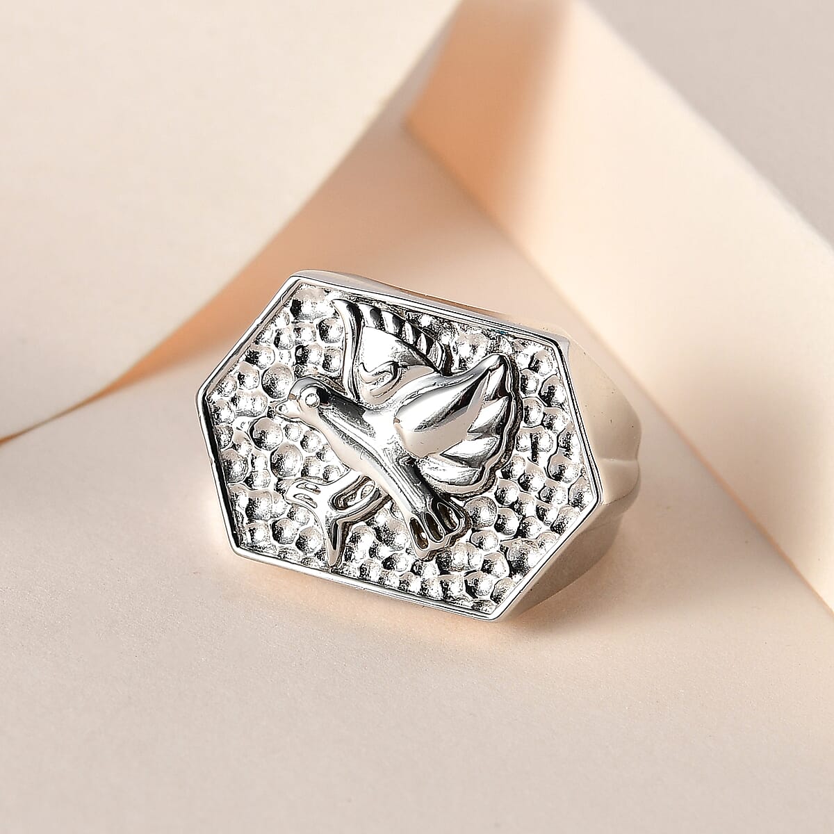 Karis White Diamond Men's Ring in Platinum Bond (Size 14.0) image number 1