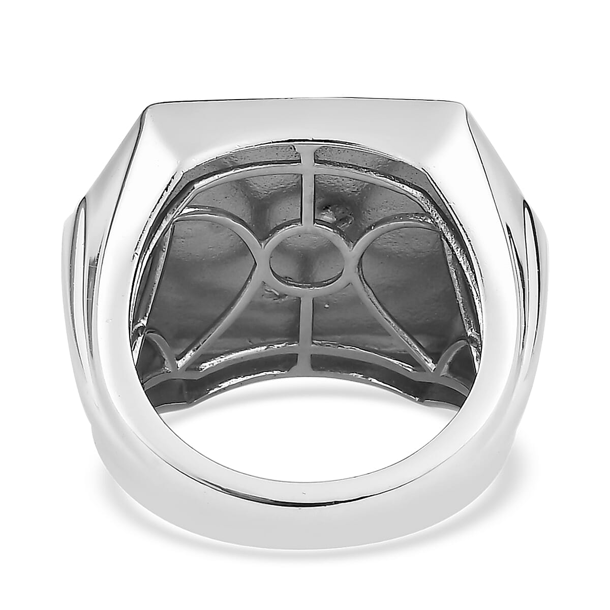 Karis White Diamond Men's Ring in Platinum Bond (Size 9.0) image number 4