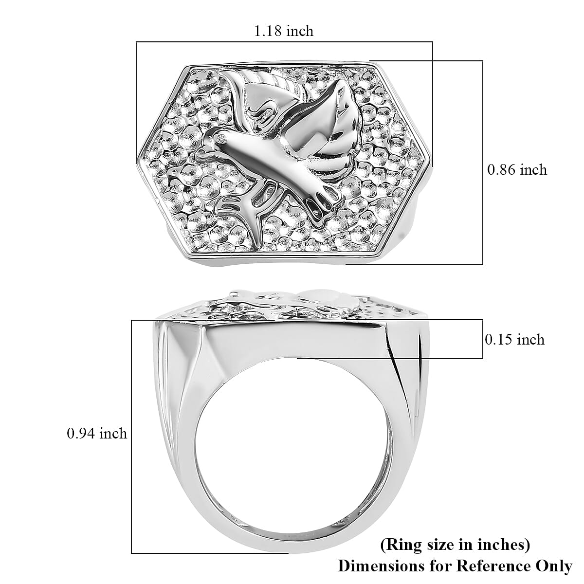 Karis White Diamond Men's Ring in Platinum Bond (Size 9.0) image number 5