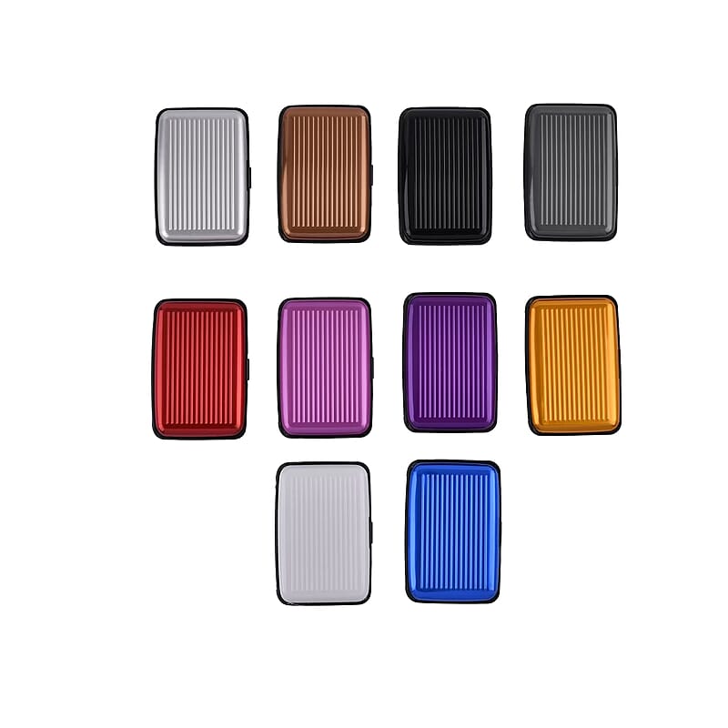 Set of 10 Multi Color Mini RFID Protected Card Holder