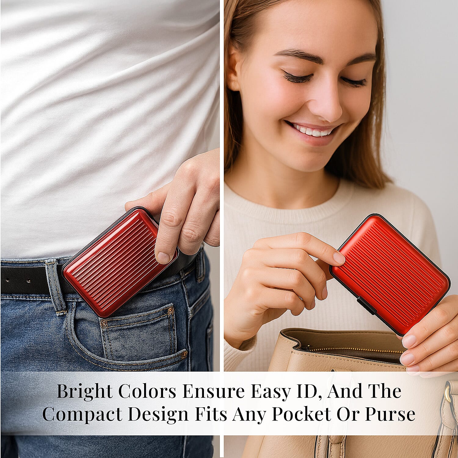 Set of 10 Multi Color Mini RFID Protected Card Holder