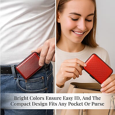 Set of 10 Multi Color Mini RFID Protected Card Holder