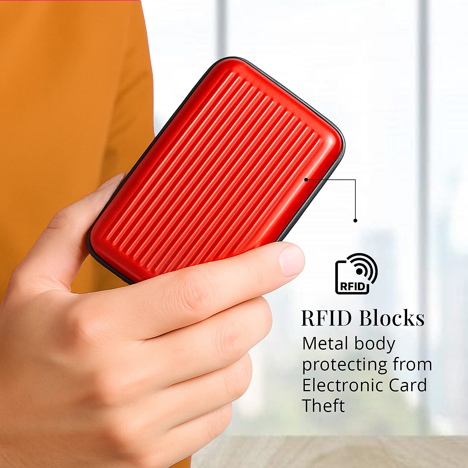 Set of 10 Multi Color Mini RFID Protected Card Holder