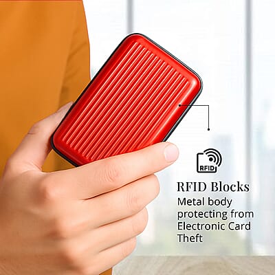 Set of 10 Multi Color Mini RFID Protected Card Holder