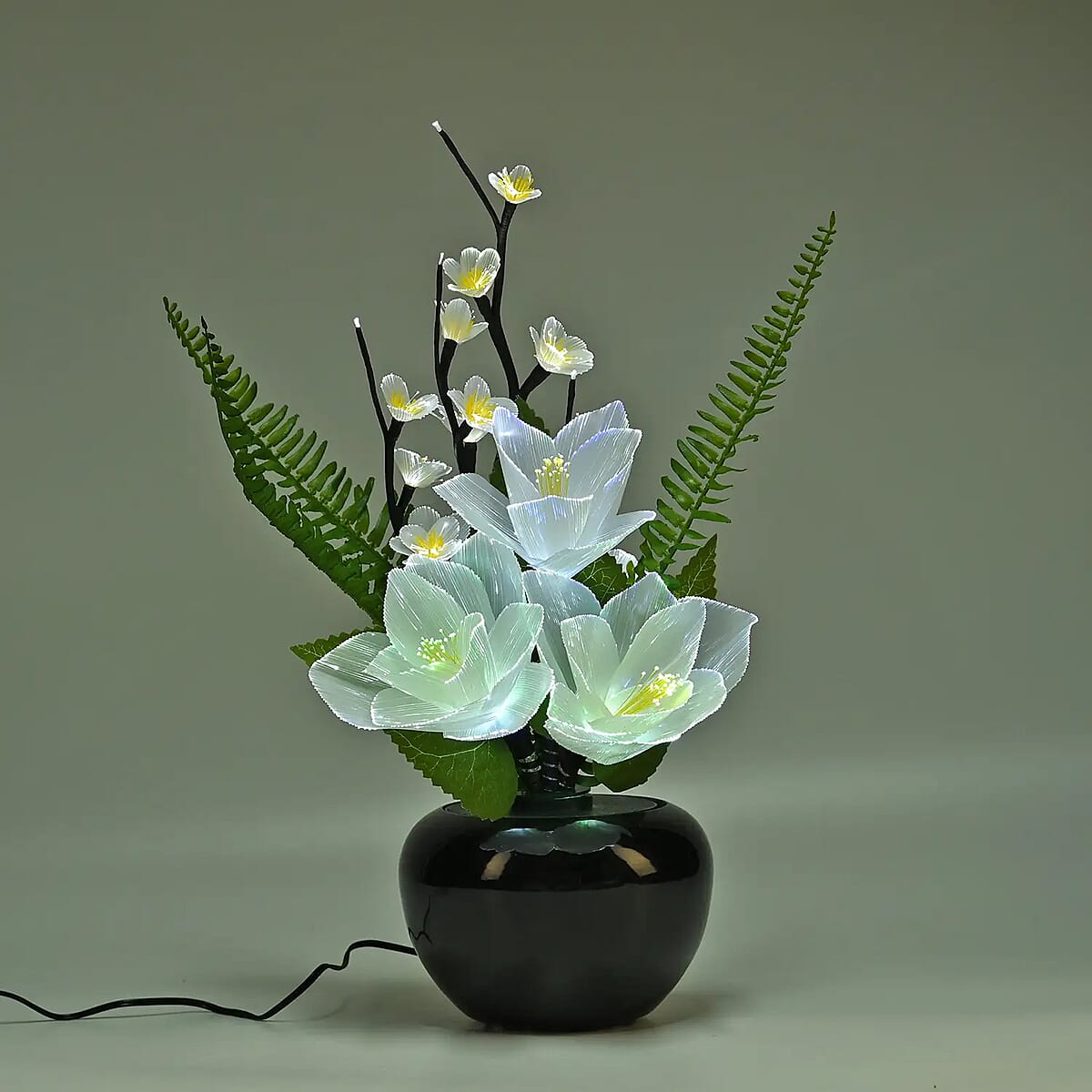 White LED with Color Changing Wheel Fiber Optic Flowers image number 1