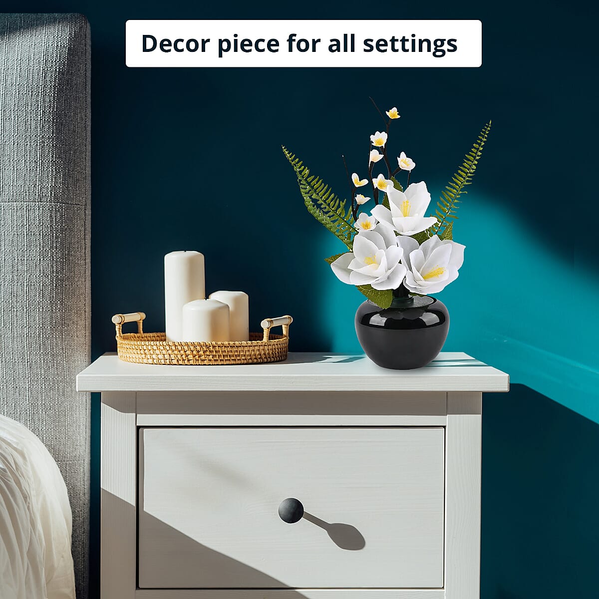 White LED with Color Changing Wheel Fiber Optic Flowers image number 3