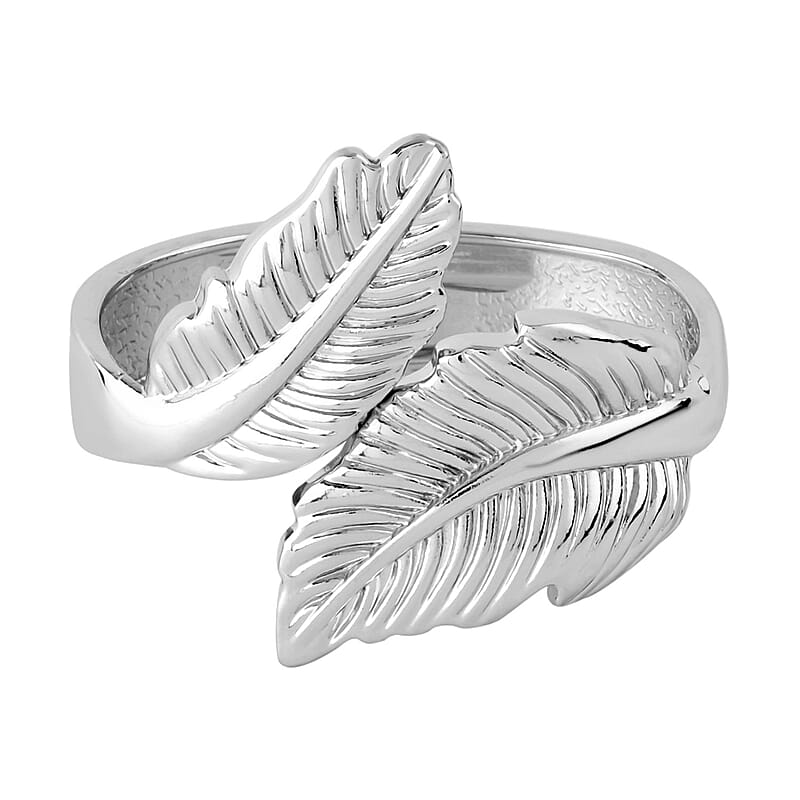 Bypass Bangle Bracelet Silvertone (6.50-7.00In)