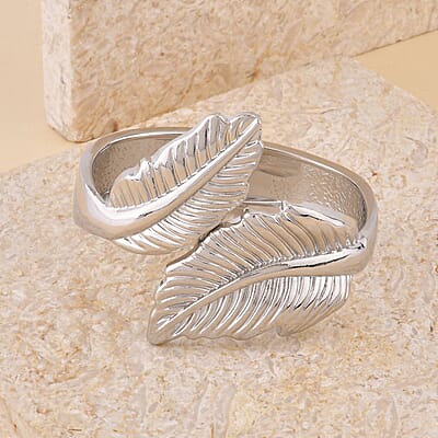 Bypass Bangle Bracelet Silvertone (6.50-7.00In)