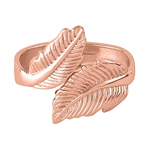 Leaf Bypass Bangle Bracelet Rosetone (6.50-7.00In)