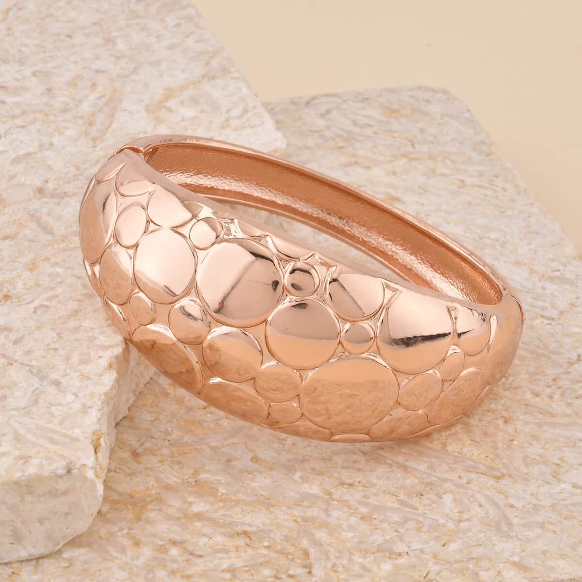 Dome Bangle Bracelet in Rosetone (6.75 In) image number 1