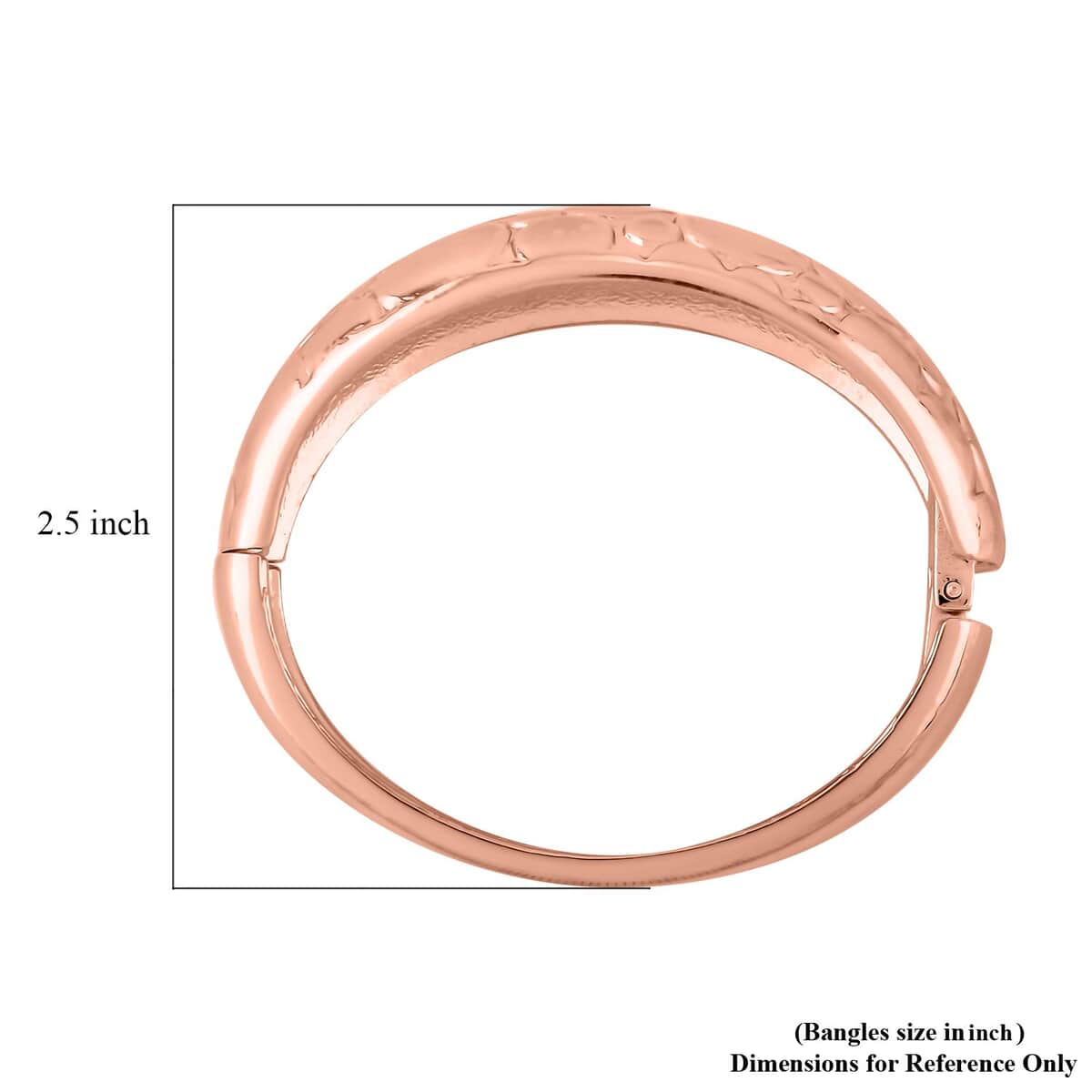 Dome Bangle Bracelet in Rosetone (6.75 In) image number 3