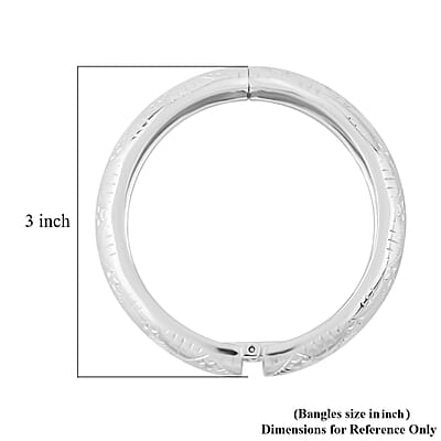 Dome Bangle Bracelet Silvertone (7.00 In)