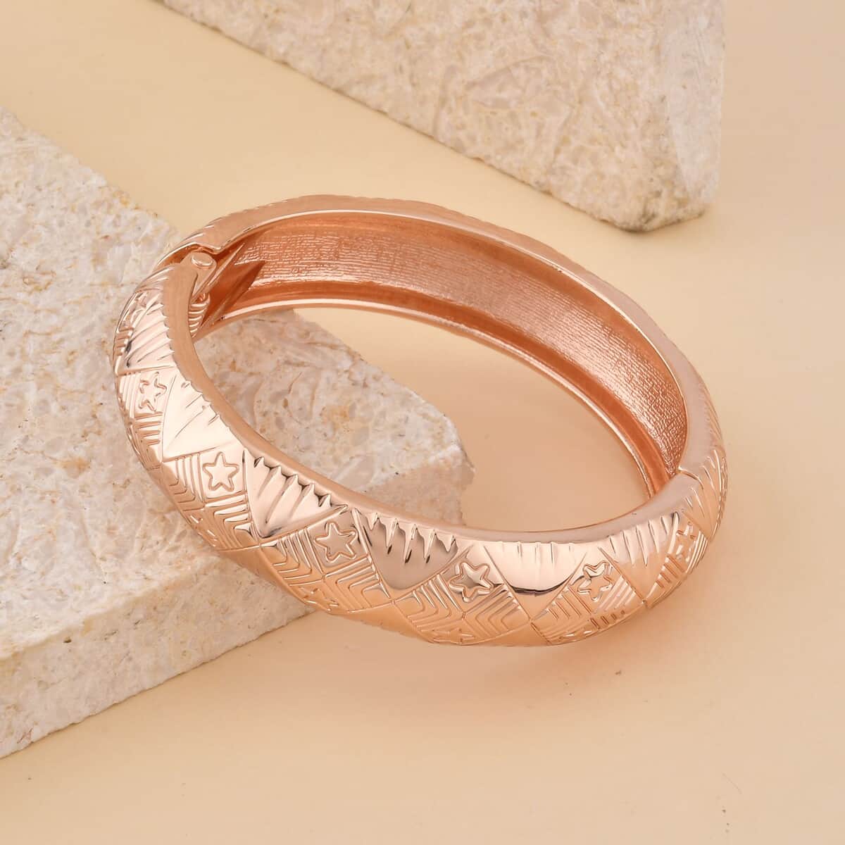 Dome Bangle Bracelet in Rosetone (7.00 In) image number 1