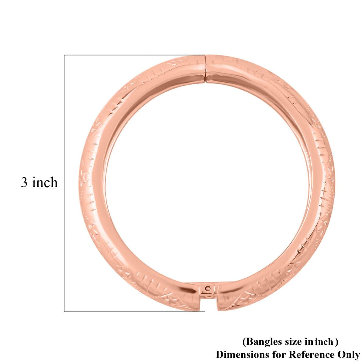 Dome Bangle Bracelet in Rosetone (7.00 In) image number 3