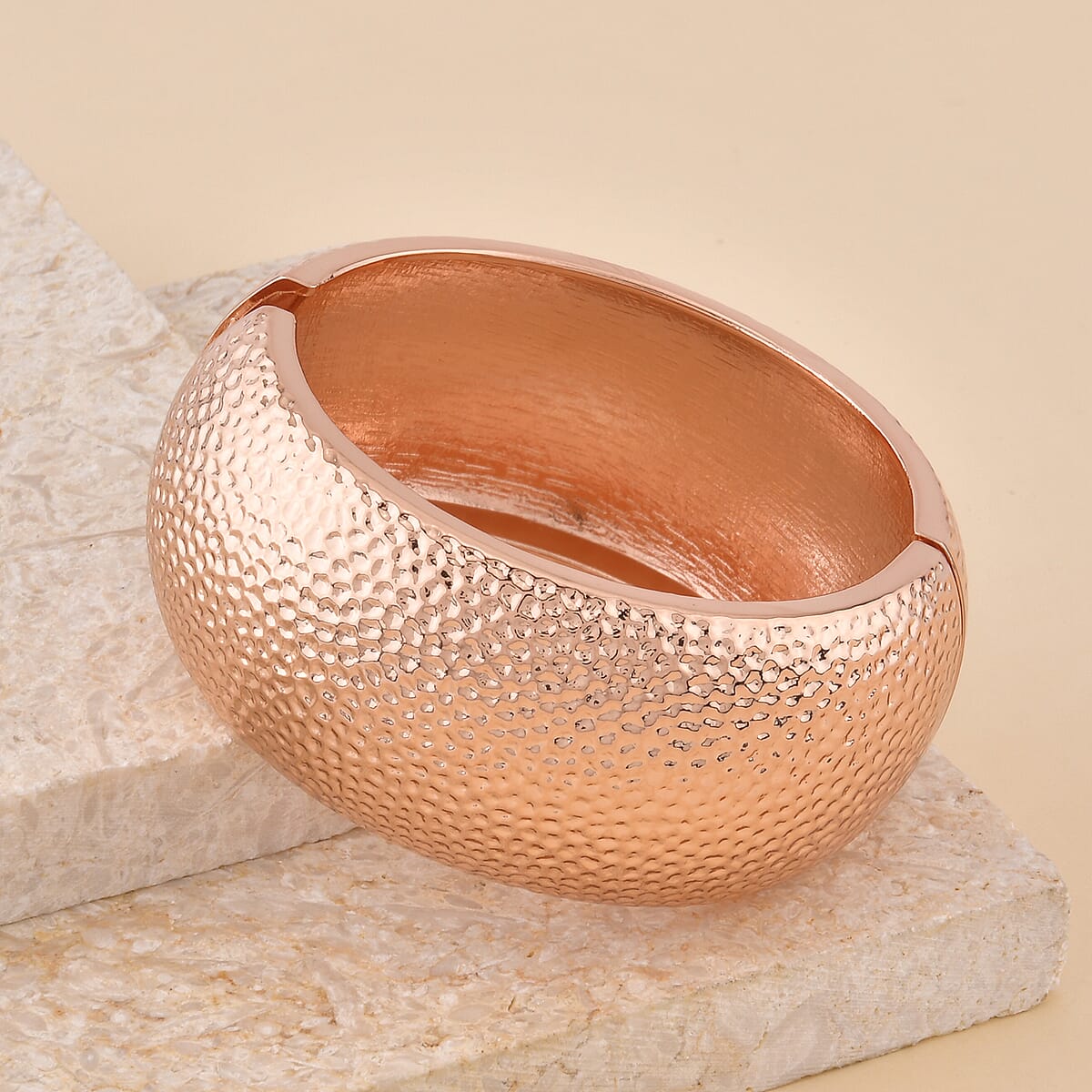 Dome Bangle Bracelet in Rosetone (7.00 In) image number 1
