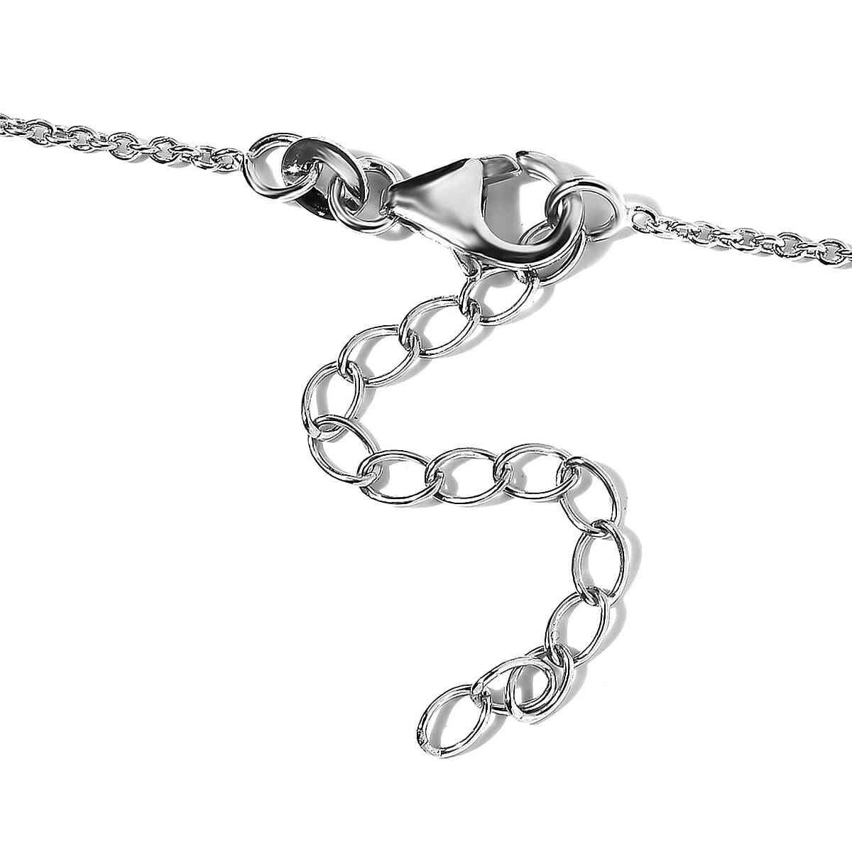 Premium Rainbow Moonstone Necklace 18-20 Inches in Platinum Over Sterling Silver 17.00 ctw image number 4