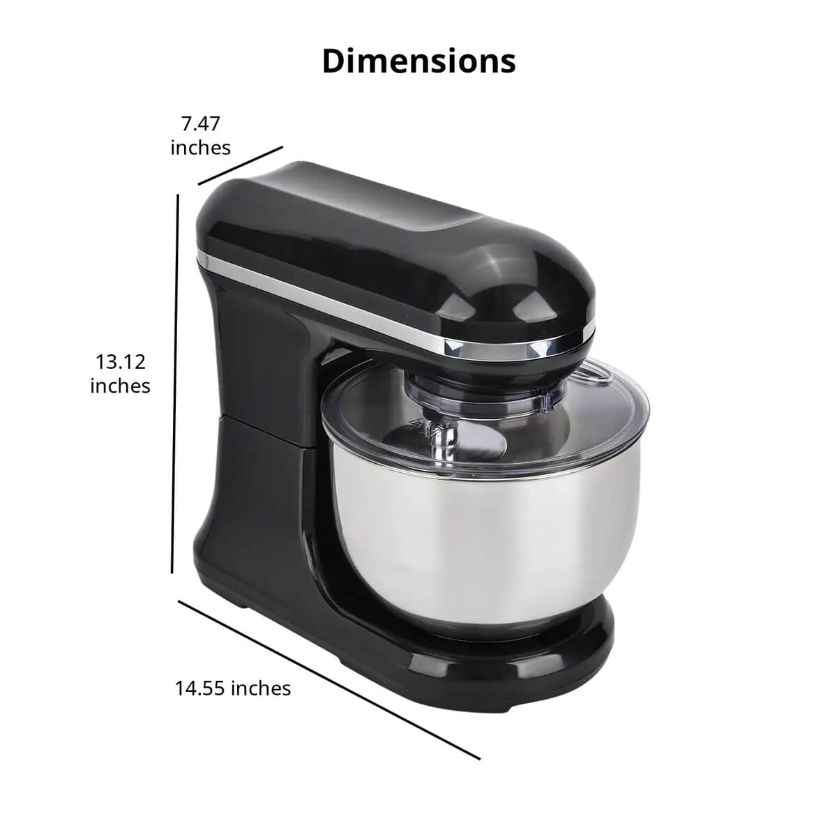 Homesmart Black Stand Mixer (14.55"x7.47"x13.12") image number 3