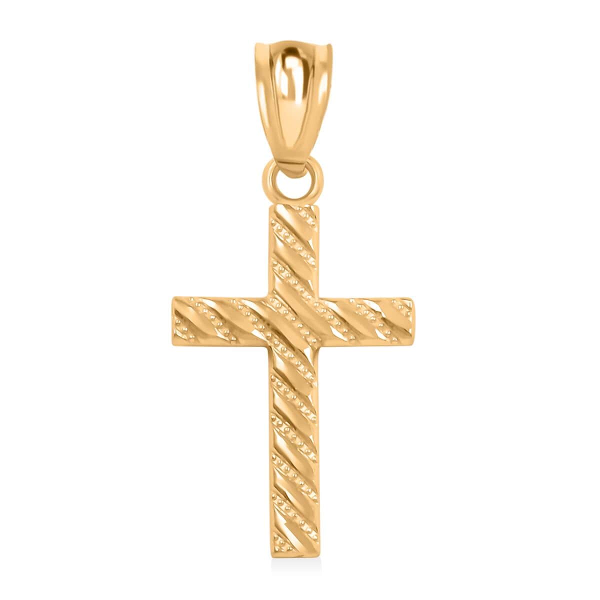 10K Yellow Gold Cross Pendant 0.60 Grams image number 0