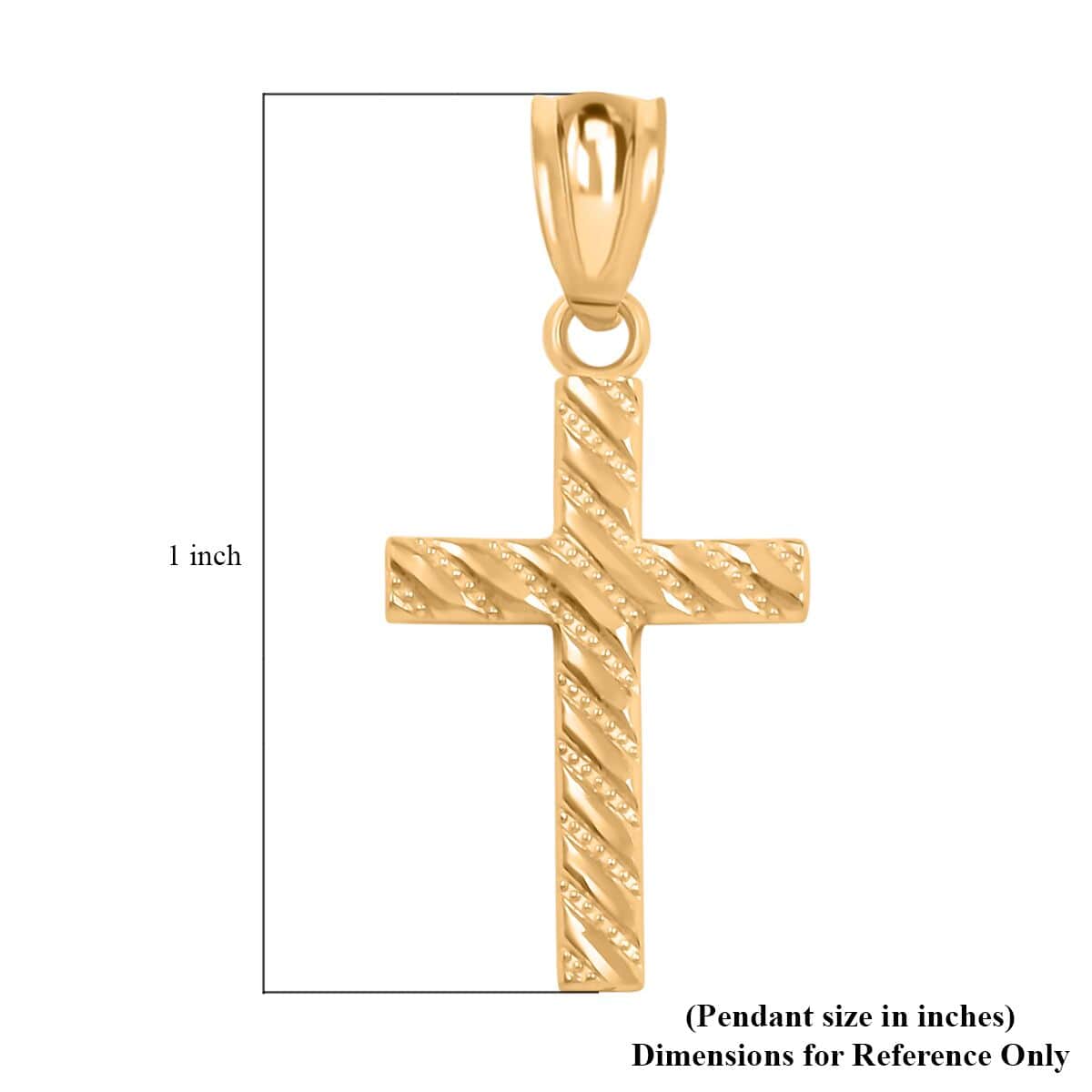 10K Yellow Gold Cross Pendant 0.60 Grams image number 4