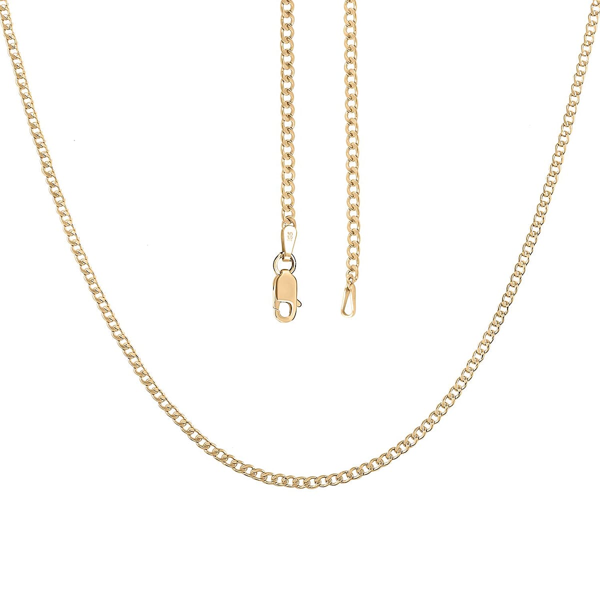 10K Yellow Gold 2mm Cuban Chain Necklace 18 Inches 1.40 Grams image number 3