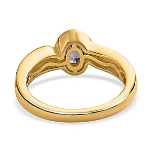 Premium Lavender Spinel 0.55 ctw Solitaire Ring in 14K Yellow Gold Over Sterling Silver (Size 11.5)