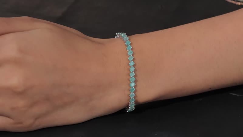 Grandidierite Tennis Bracelet in Platinum Over Sterling Silver (8.00 In) 9.00 ctw