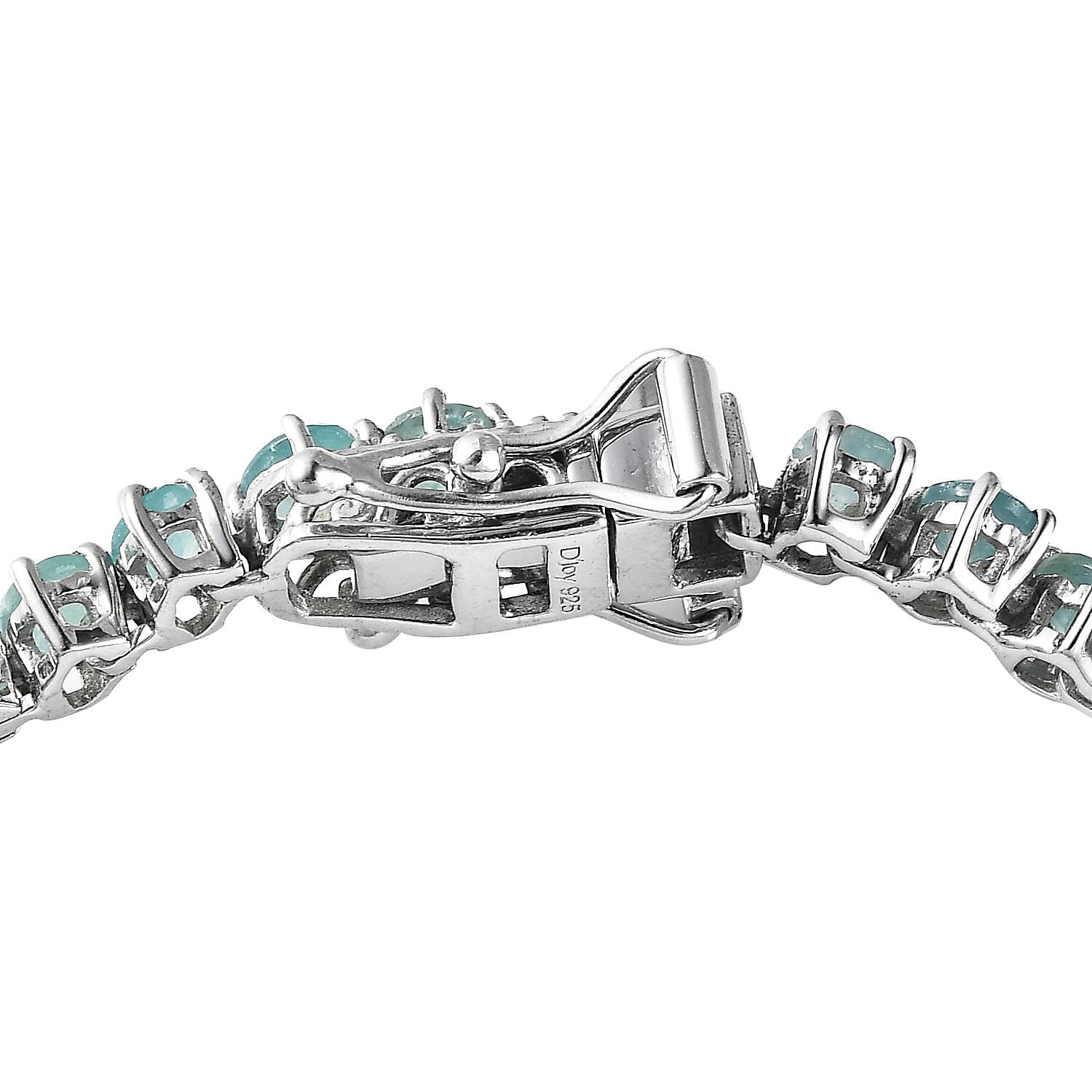 Grandidierite Tennis Bracelet in Platinum Over Sterling Silver (6.50 In) 7.25 ctw